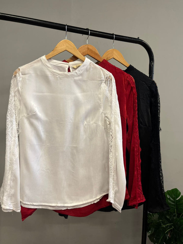 Blusa Manga Longa C/Renda 179061  ( 14-M )