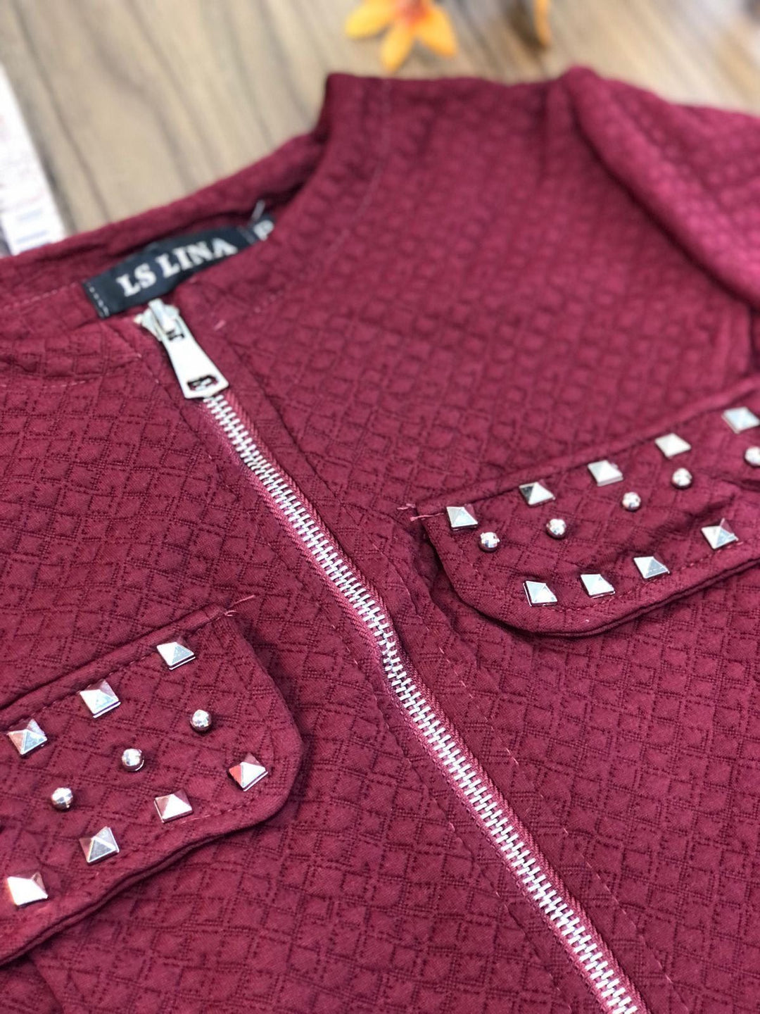 Jaqueta Texturizada Detalhe Tarjas 8606   (15-D)
