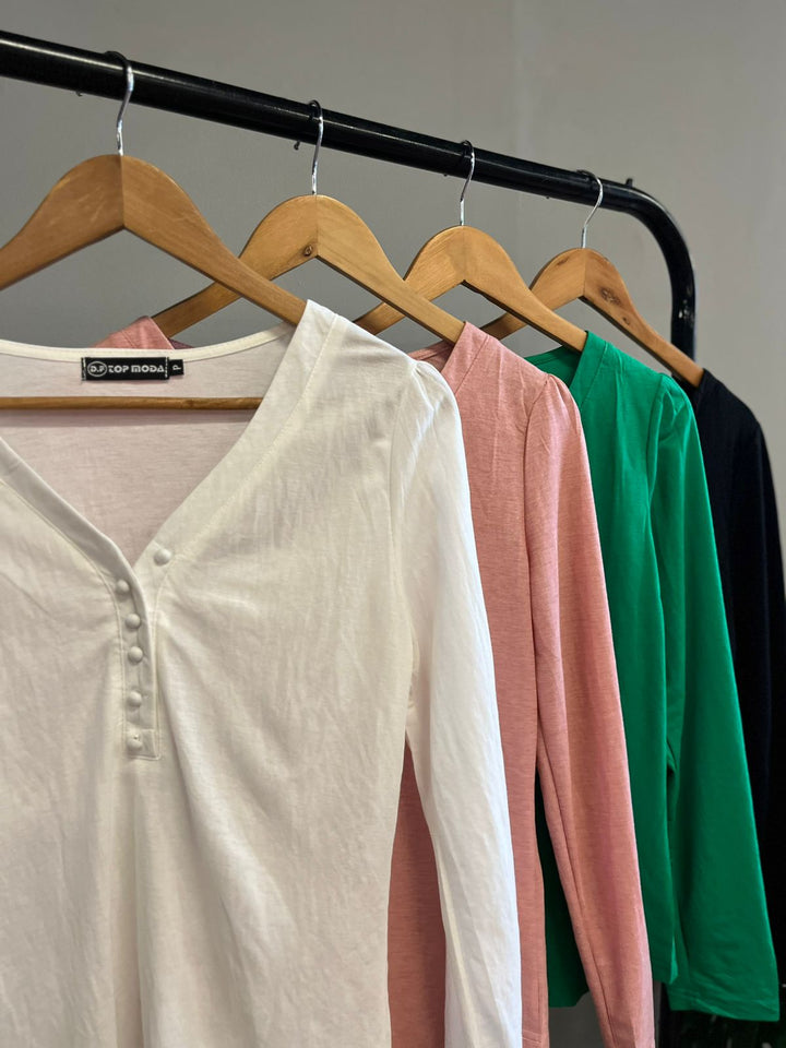 Blusa Básica Botões 1552   (1-G)