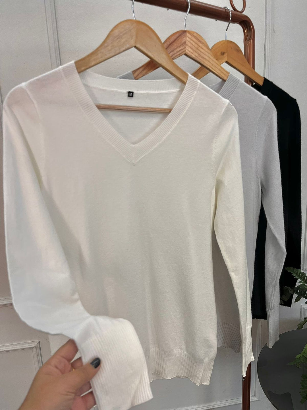 Suéter Modal Gola V X5446   (15-F)
