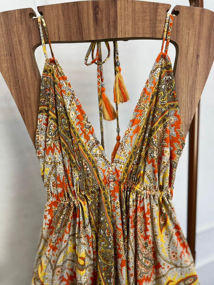 Vestido Longo Indiano Decote 3152