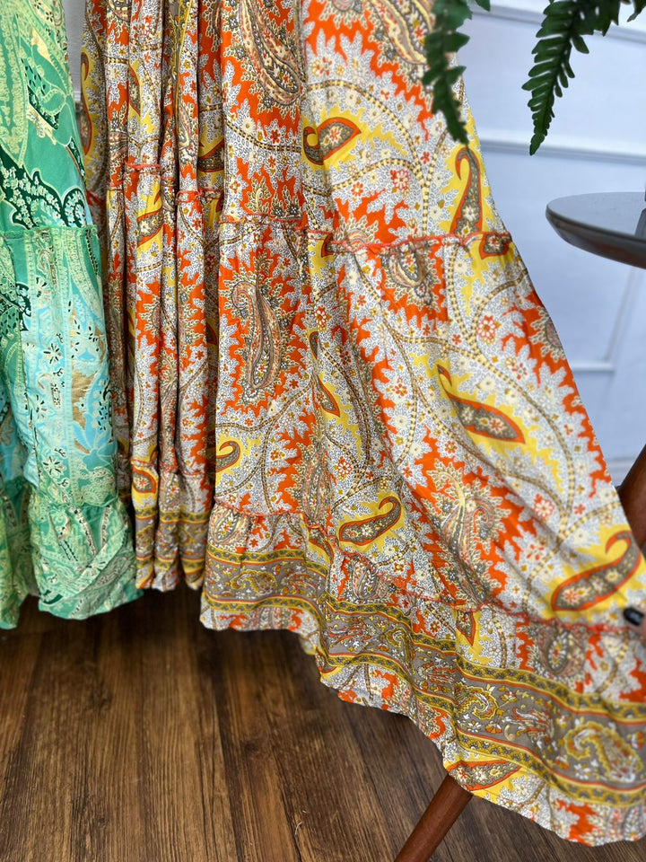 Vestido Longo Indiano Decote 3152