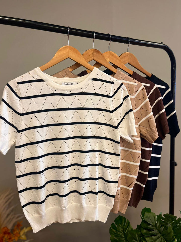 Blusa Listras Detalhe Pontilhado 9803   (1-A)
