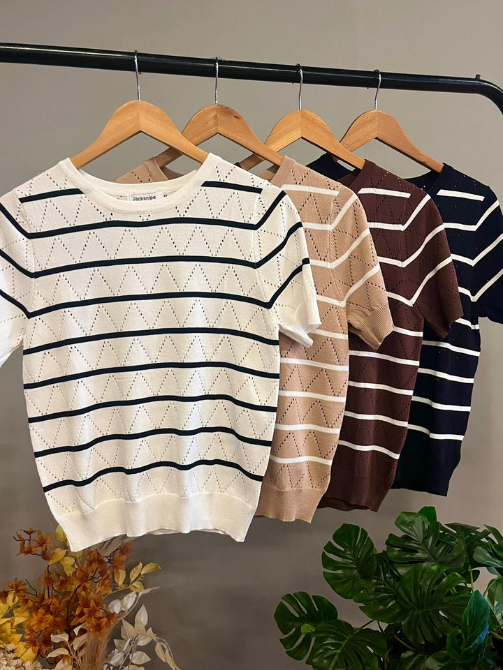 Blusa Listras Detalhe Pontilhado 9803   (1-A)