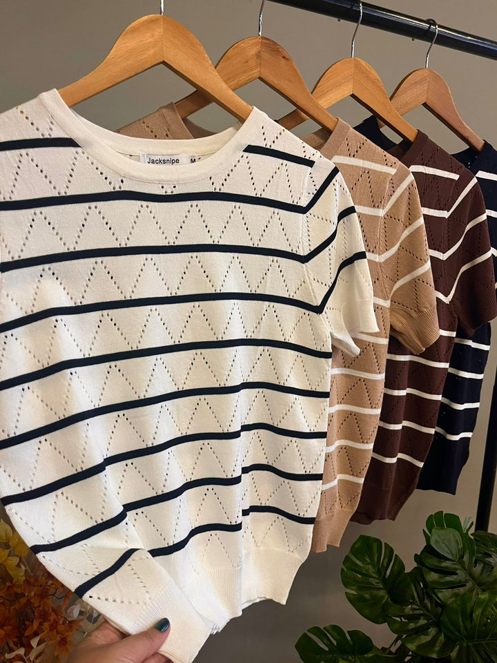 Blusa Listras Detalhe Pontilhado 9803   (1-A)