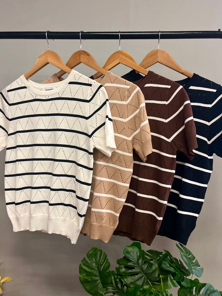 Blusa Listras Detalhe Pontilhado 9803   (1-A)