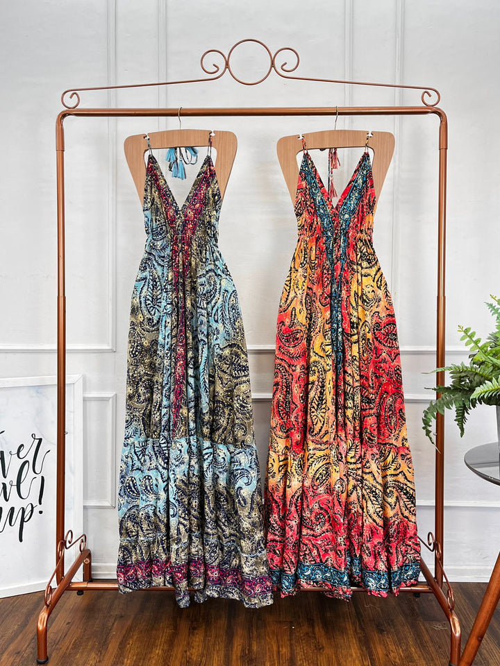Vestido Longo Indiano Decote 3152