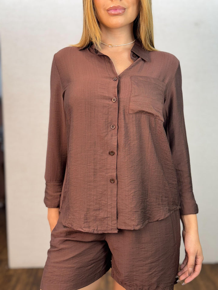 Conj. Camisa Social e Short Cós Pregas 77330 (5F)