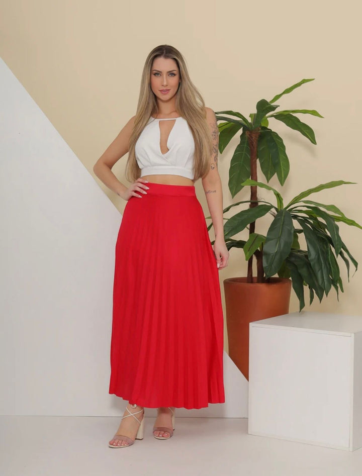 Saia Plissada Longa 11102
