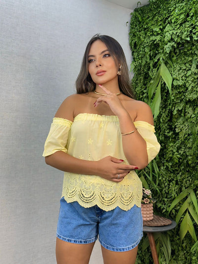 Blusa Cropped Ciganinha 9408.   1C