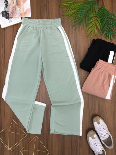 Calça Pantalona Faixa Lateral 376722